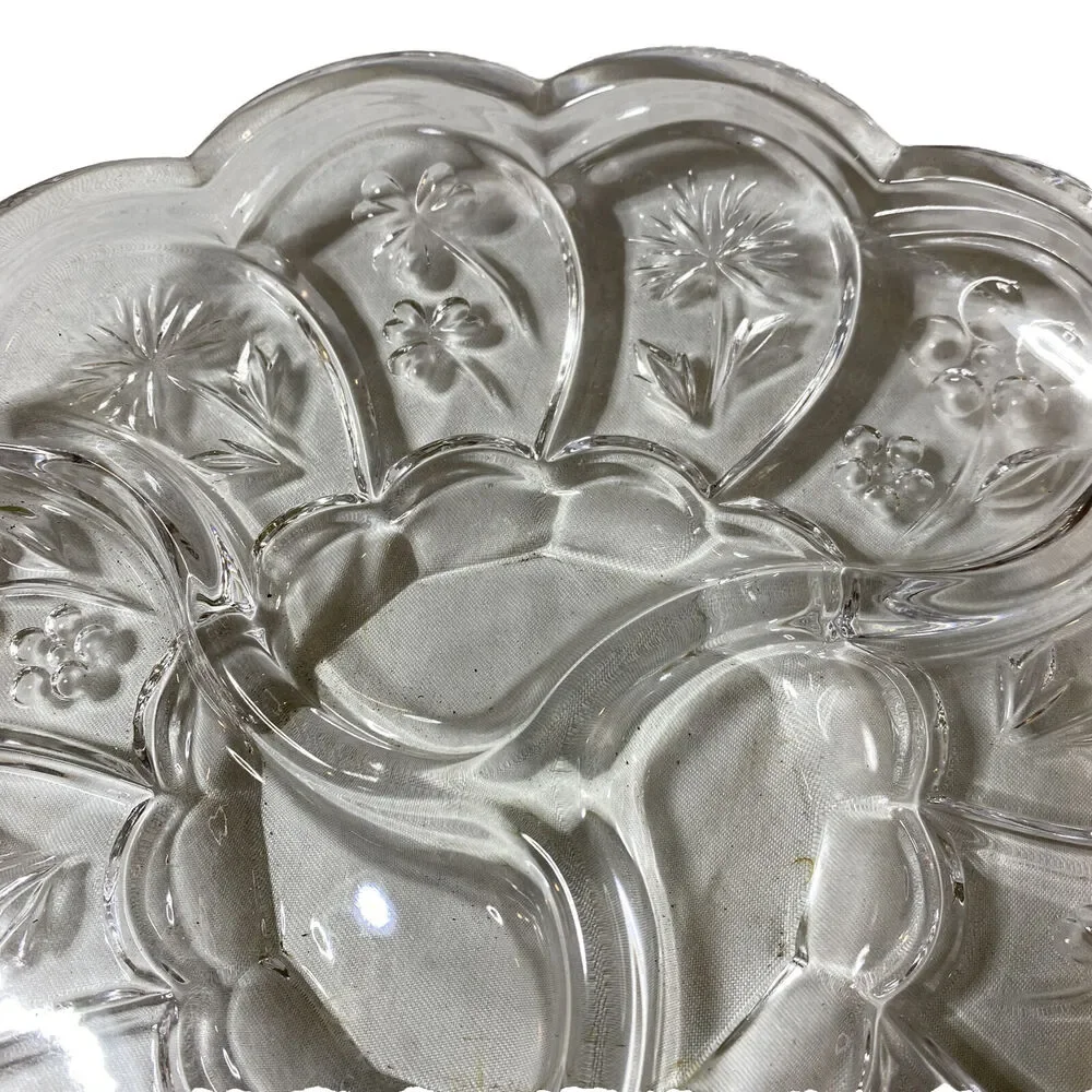 Studio‎ Crystal Cassandra Collection Fine Crystal Divided 3 Dish 9